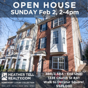 Open House Decatur Feb 2nd 2-4pm